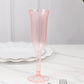 24-Pack Plastic Champagne Flutes Transparent Blush Flared Design - Lightweight Disposable Toasting Glasses 6oz