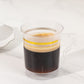 8 Pack 8oz Clear Plastic Coffee Mugs with Gold Stripes, Disposable Tea Cups with Handle - 3.5"