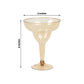 20-Pack Plastic Margarita Glasses Amber Gold - Sturdy Disposable Glasses for Pina Coladas 10oz