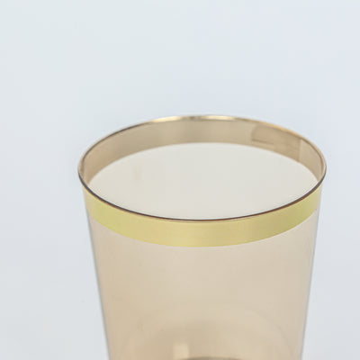 Durable Crystal Amber Disposable Glasses