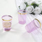 25 Pack Purple Crystal Plastic Tumbler Glasses with Gold Rim, 10oz Disposable Drink Glasses Party Cups
