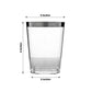 Plastic Glasses 10oz Silver Rimmed 25 Pack