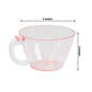 25-Pack Disposable Plastic Coffee Cups with Handles - 6oz Transparent Blush Hard Tea Mugs for Hot Beverages