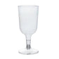 24 Pack Clear Plastic Wine Glasses 6oz Short Stem Disposable Party Cups with Detachable Base