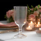 24 Pack Clear Plastic Wine Glasses 6oz Short Stem Disposable Party Cups with Detachable Base