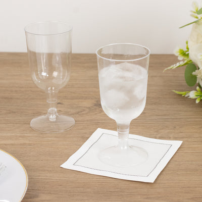 Clear 6oz Plastic Wine Glasses