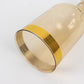 12 Pack Plastic Short Stem Wine Glasses Transparent Gold/Gold Rim - Stylish Disposable Drinkware 6oz
