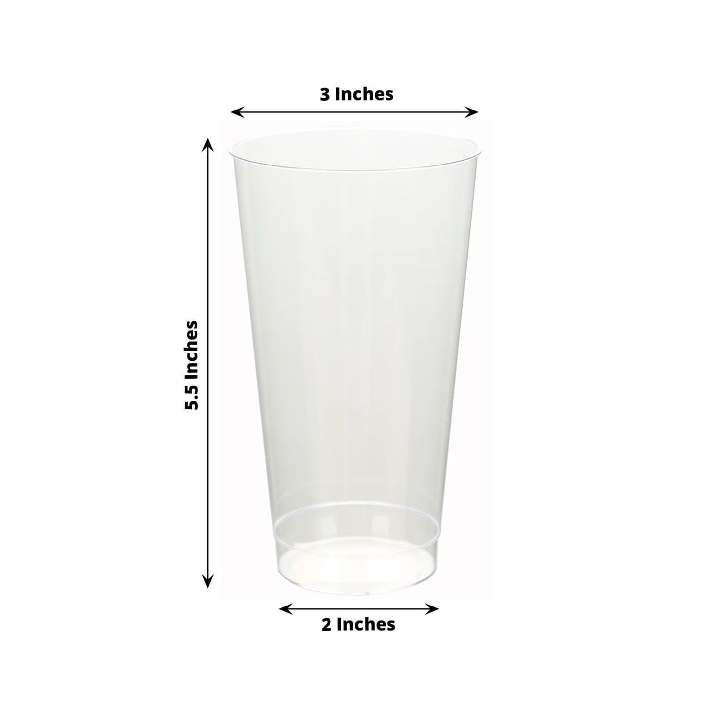 12 Pack Clear Plastic Cups Drinking Tumblers, 17oz Disposable Party Cups - 5.5"