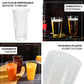 12 Pack Clear Plastic Cups Drinking Tumblers, 17oz Disposable Party Cups - 5.5"