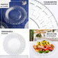 10 Pack | 10" White Basketweave Rim Plastic Dinner Plates, Round Disposable Plates