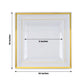 10 Pack - 10inch Gold Trim Clear Square Plastic Disposable Dinner Plates