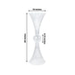 4 Pack Clear Ribbed Acrylic Trumpet Vases – 28" Reversible Flower Centerpiece with Crystal Ball Accent