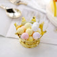 12 Pack | Gold Fillable Mini Crown Party Favor Candy Treat Containers - 3"