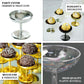 12 Pack | 2" Silver Party Favor Dessert Cup Candy Dishes, Mini Treat Pedestal Stands
