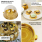 50 Pack | Gold/Clear 3" Mini Plastic Cupcake Favor Containers, Round Dome Party Boxes Treat Display Holder