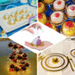 50 Pack | Gold/Clear 3" Mini Plastic Cupcake Favor Containers, Round Dome Party Boxes Treat Display Holder