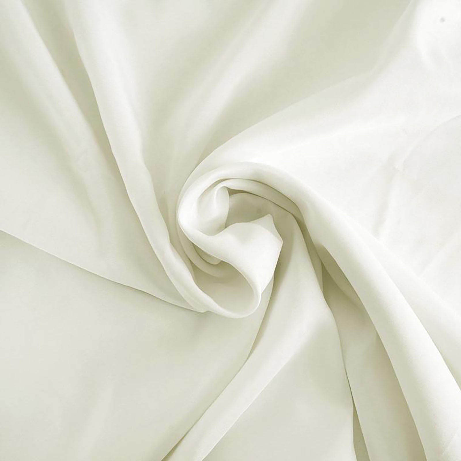 Ivory polyester fabric for reusable slip-on chair covers. #whtbkgd