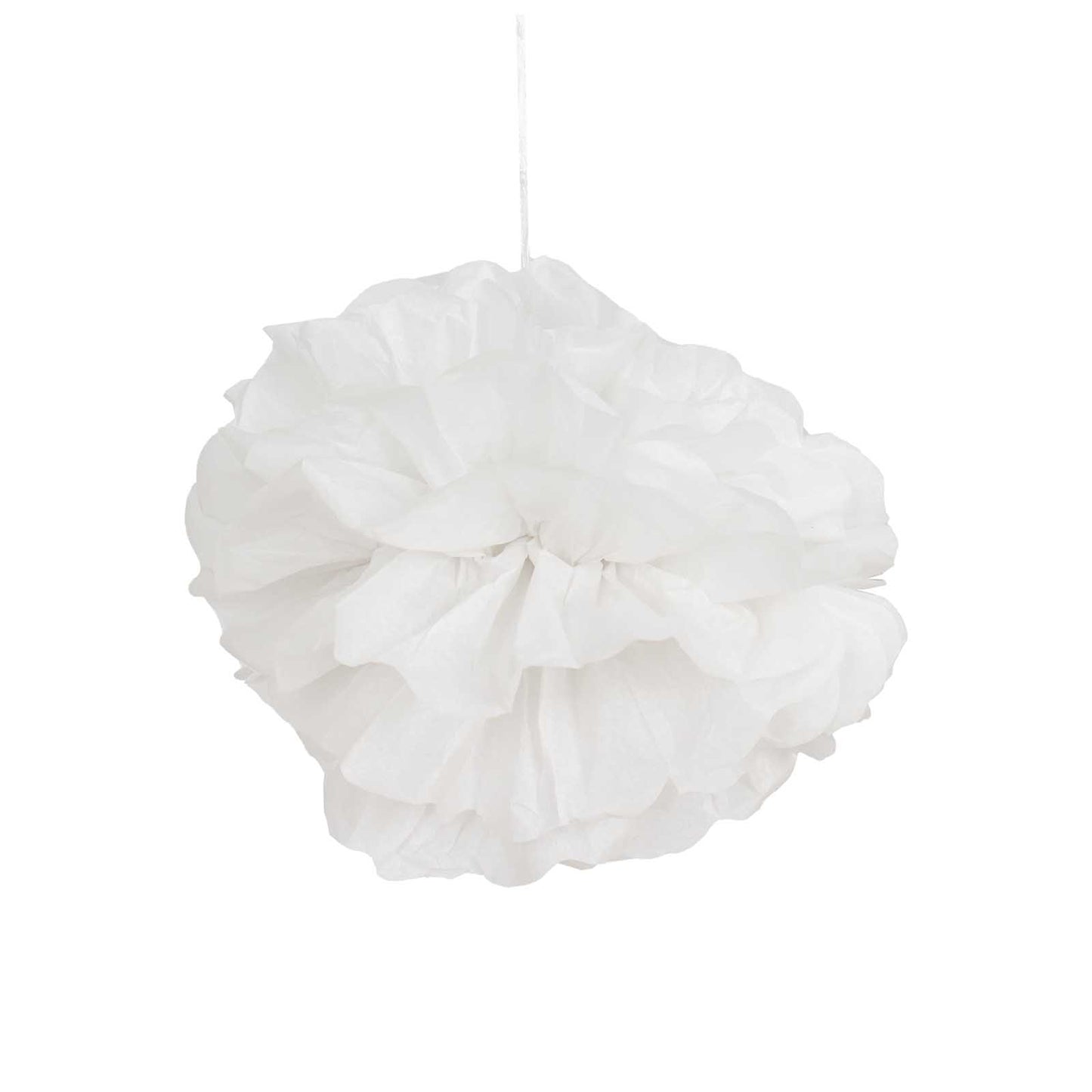 6 Pack 8" White Tissue Paper Pom Poms Flower Balls, Ceiling Wall Hanging Decorations