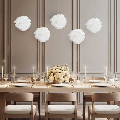 Create a Dreamy Atmosphere with White Pom Poms
