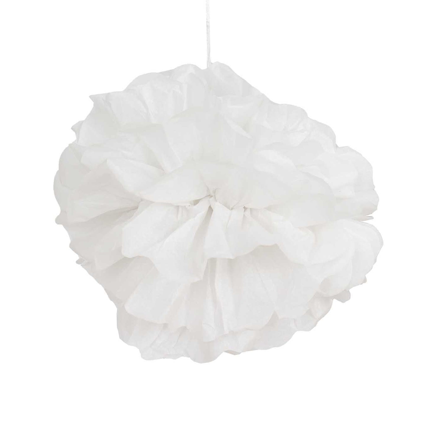 6 Pack 8" White Tissue Paper Pom Poms Flower Balls, Ceiling Wall Hanging Decorations