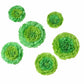 Mint green 3D giant paper flowers in a pack of 6, perfect for backdrops.