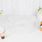 14" Round Acrylic Transparent Fillable Display Box Cake Stand, Clear Pedestal Riser With Hollow Bottom