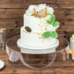 18" Round Acrylic Transparent Fillable Display Box Cake Stand, Clear Pedestal Riser With Hollow Bottom