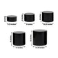 Set of 5 Acrylic Cake Stands Cylinder Design Round Black - Display Risers for Events 8.5", 9", 10", 
