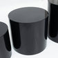 Set of 5 Acrylic Cake Stands Cylinder Design Round Black - Display Risers for Events 8.5", 9", 10", 