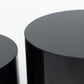 Set of 5 Acrylic Cake Stands Cylinder Design Round Black - Display Risers for Events 8.5", 9", 10", 