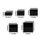 Set of 5 Square Acrylic Cake Risers, Black Dessert Display Stands for Buffets & Events – 4"-12" Tall