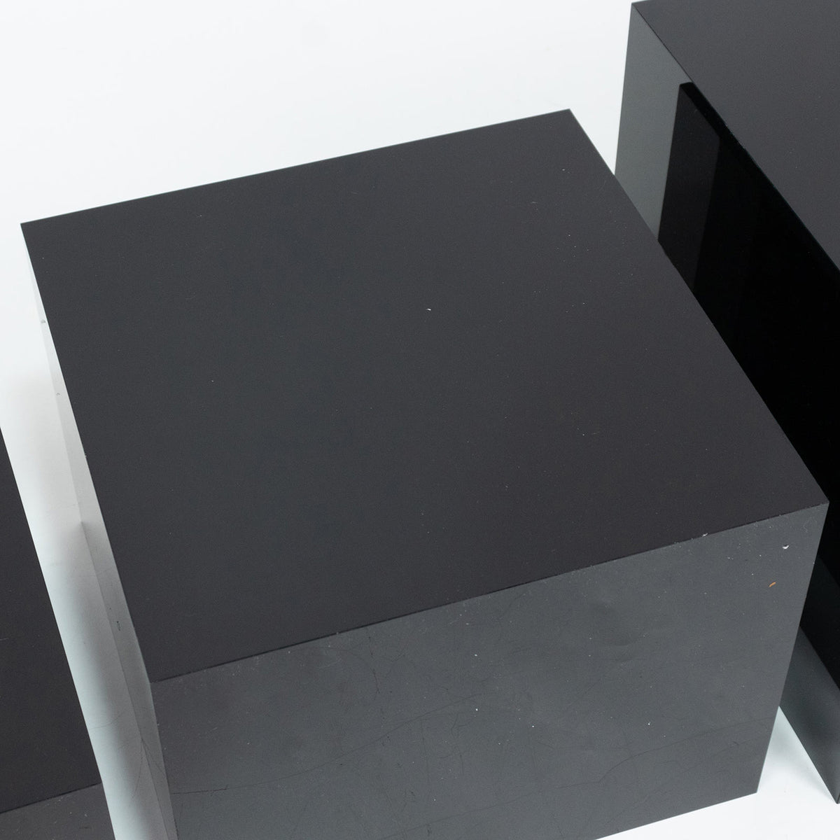 Set of 5 Square Acrylic Cake Risers, Black Dessert Display Stands for Buffets & Events – 4"-12" Tall