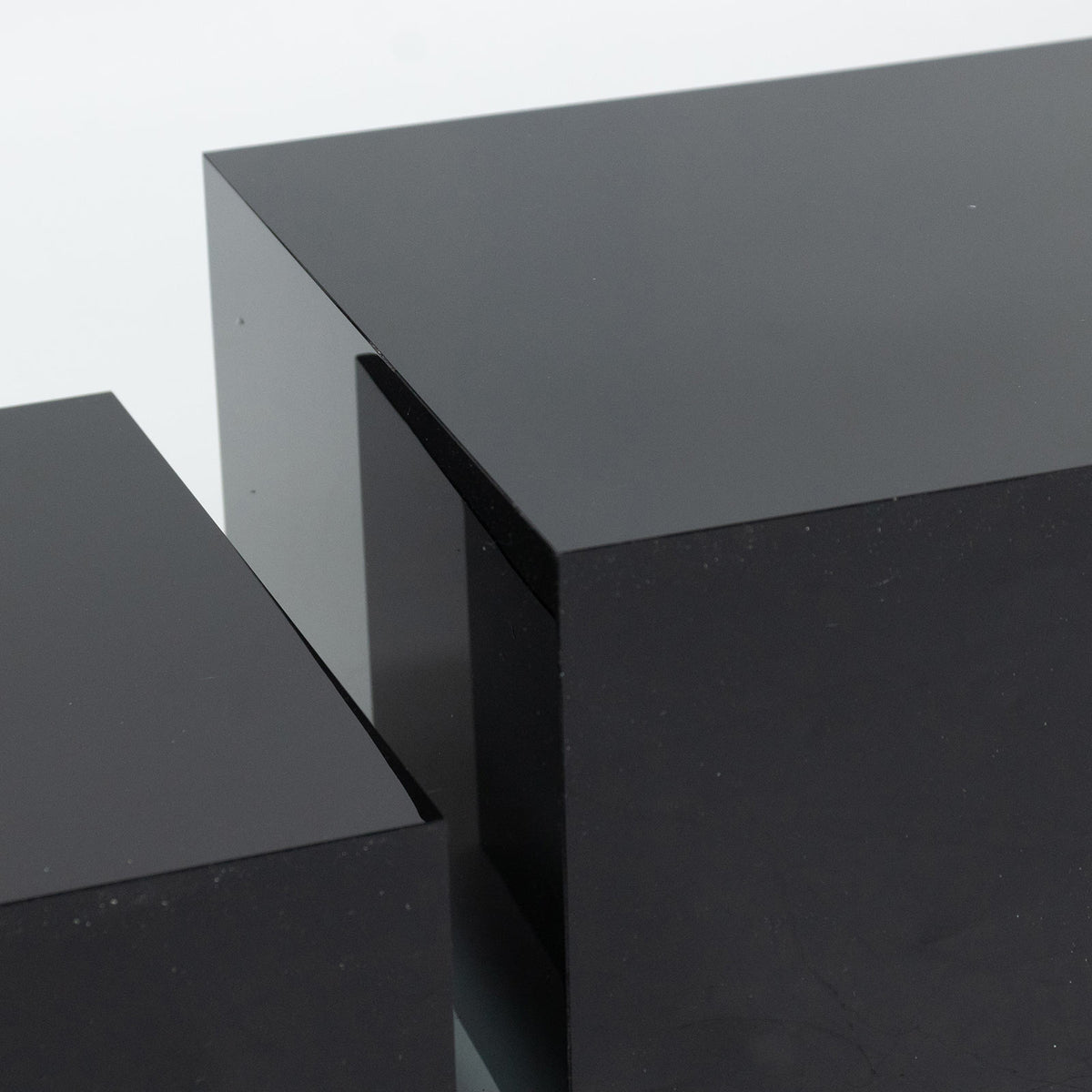 Set of 5 Square Acrylic Cake Risers, Black Dessert Display Stands for Buffets & Events – 4"-12" Tall