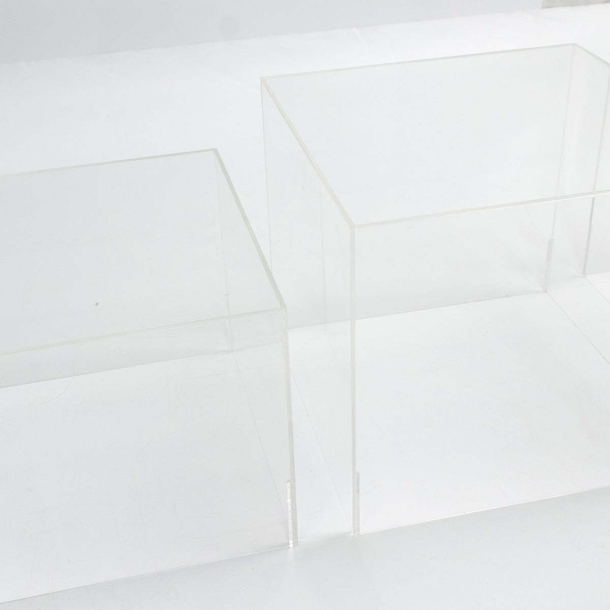 Set of 5 Square Acrylic Cake Risers, Clear Dessert Display Stands for Buffets & Events – 4"-12" Tall