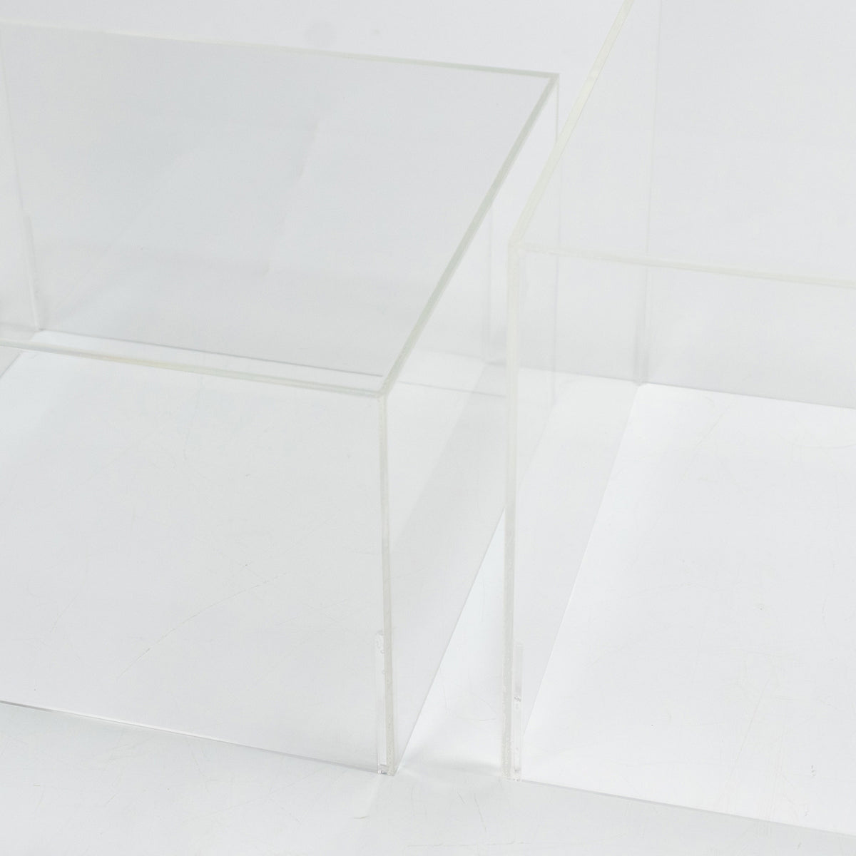 Set of 5 Square Acrylic Cake Risers, Clear Dessert Display Stands for Buffets & Events – 4"-12" Tall