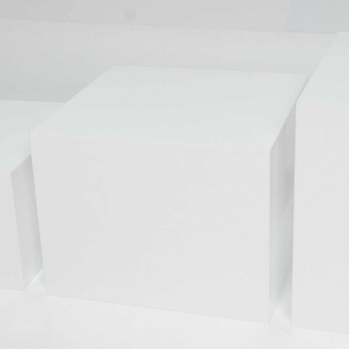 Set of 5 Square Acrylic Cake Risers, White Dessert Display Stands for Buffets & Events – 4"-12" Tall