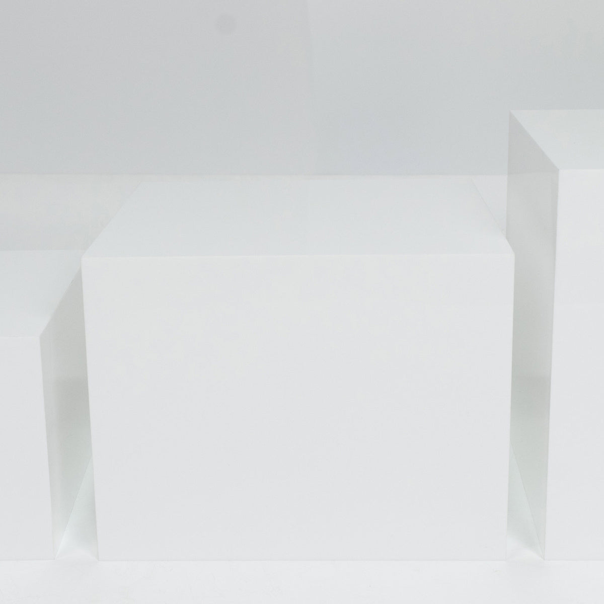 Set of 5 Square Acrylic Cake Risers, White Dessert Display Stands for Buffets & Events – 4"-12" Tall
