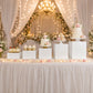 Set of 5 Square Acrylic Cake Risers, White Dessert Display Stands for Buffets & Events – 4"-12" Tall