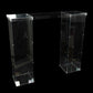 46"x12" Clear Acrylic Table Top Bridge for Rectangular Pillar Pedestal Stands, 4mm Thick Plexiglass Connector Plate with Protective Film