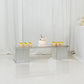 46"x12" Silver Acrylic Table Top Bridge for Rectangular Pillar Pedestal Stands, 4mm Thick Mirror Finish Plexiglass Connector Plate with Protective Film