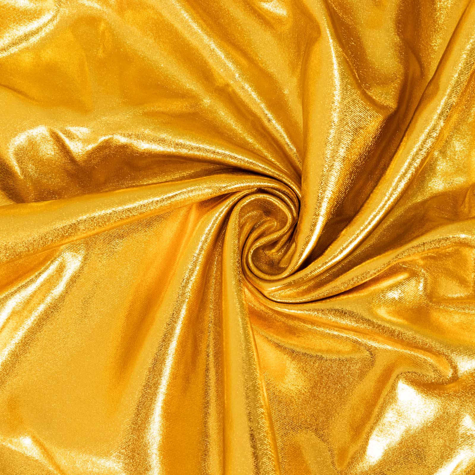 Metallic gold spandex pedestal stand covers in a shimmering fabric. #whtbkgd