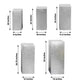 Metallic silver stretchable pedestal stand covers set of 5.