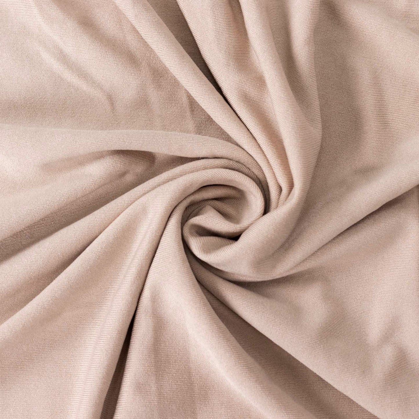Nude spandex pedestal stand covers in stretchable fabric.