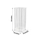Clear acrylic flower pedestal stand with hanging crystal beads, 24 inches tall.
