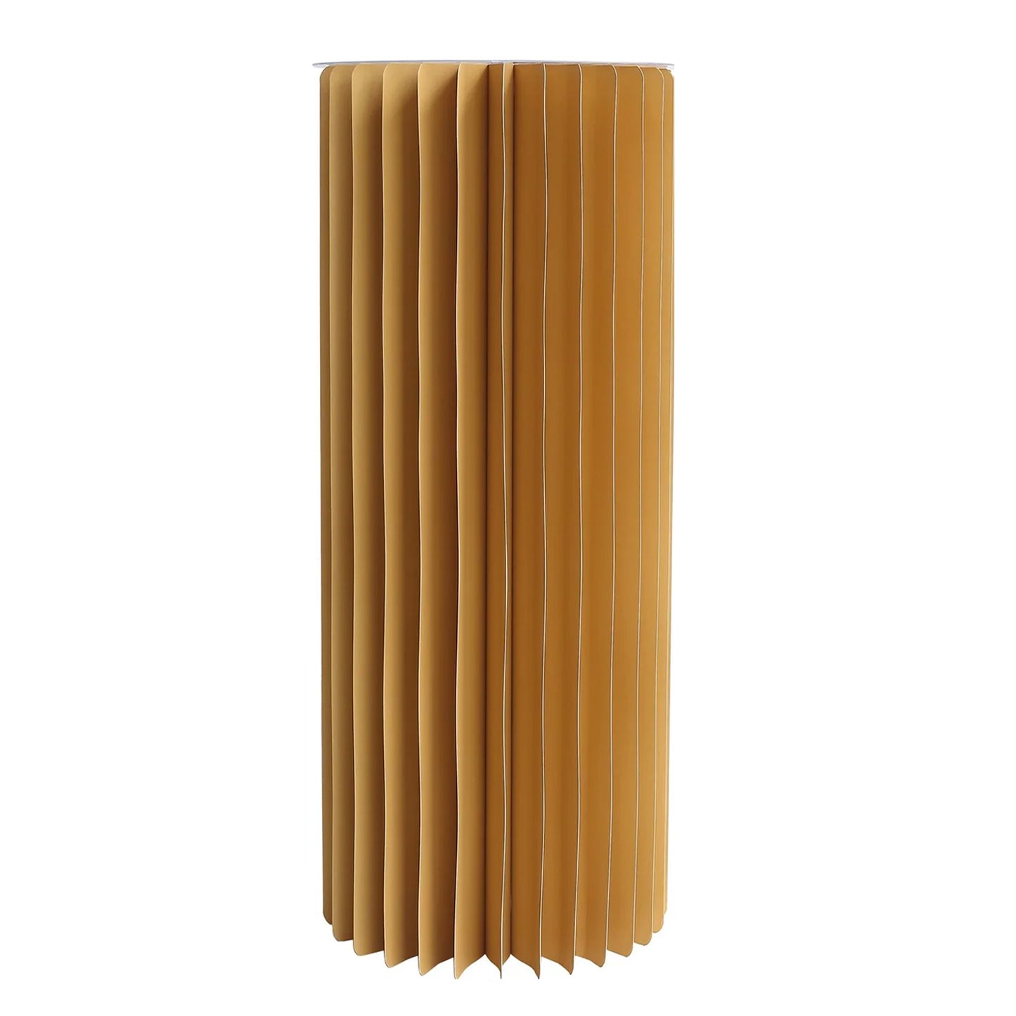 40" gold cylinder display column stand, pedestal for showcasing items. #whtbkgd