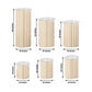 Set of 6 Cylinder Pedestal Display Stands for Dessert & Event Décor, Ivory Foldable Cardboard with C