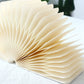 Set of 6 Ivory Dessert Display Risers, Foldable Cardboard Cylinder Pedestal Stands with Clear PVC To