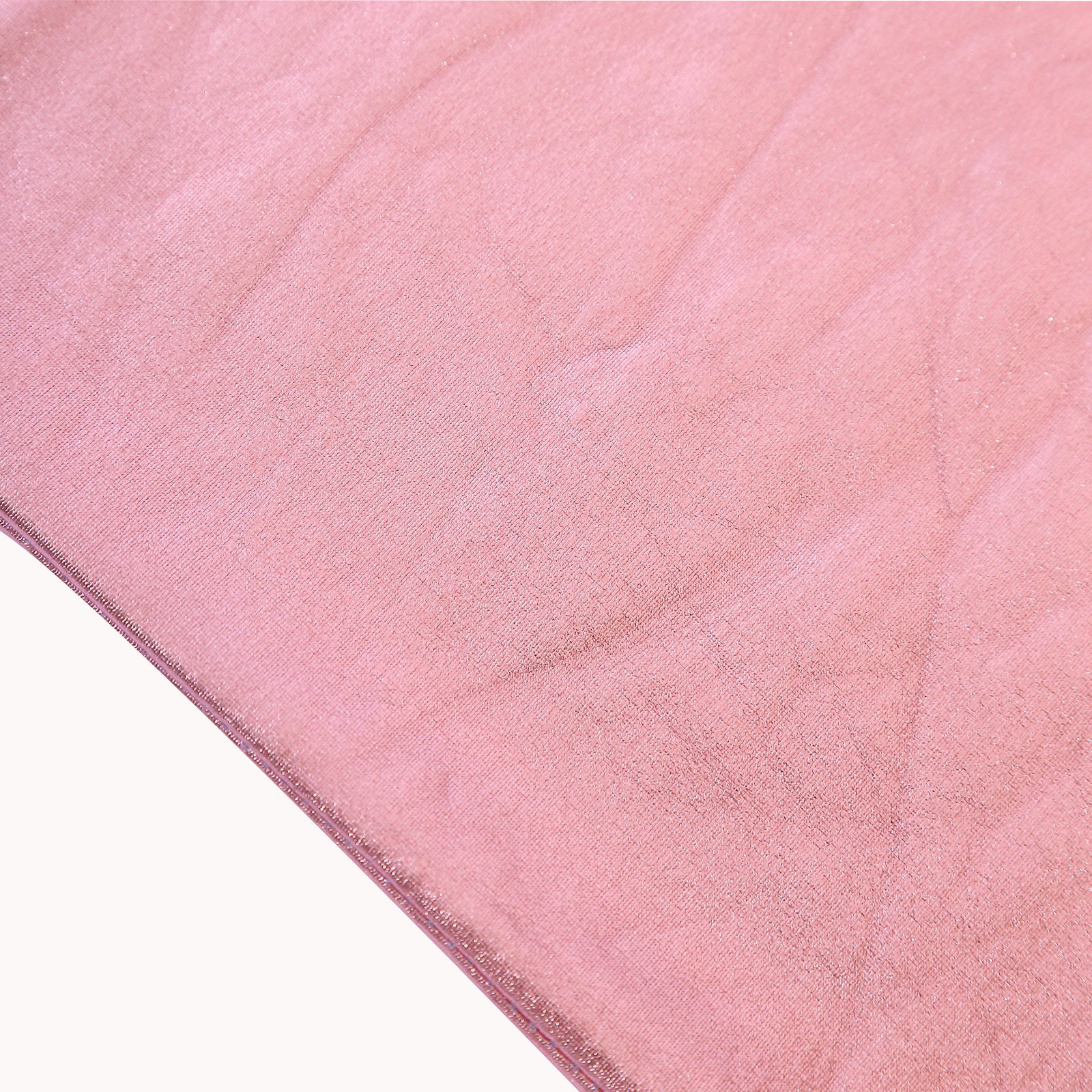 Metallic rose gold spandex pedestal stand cover, shiny and stretchable.