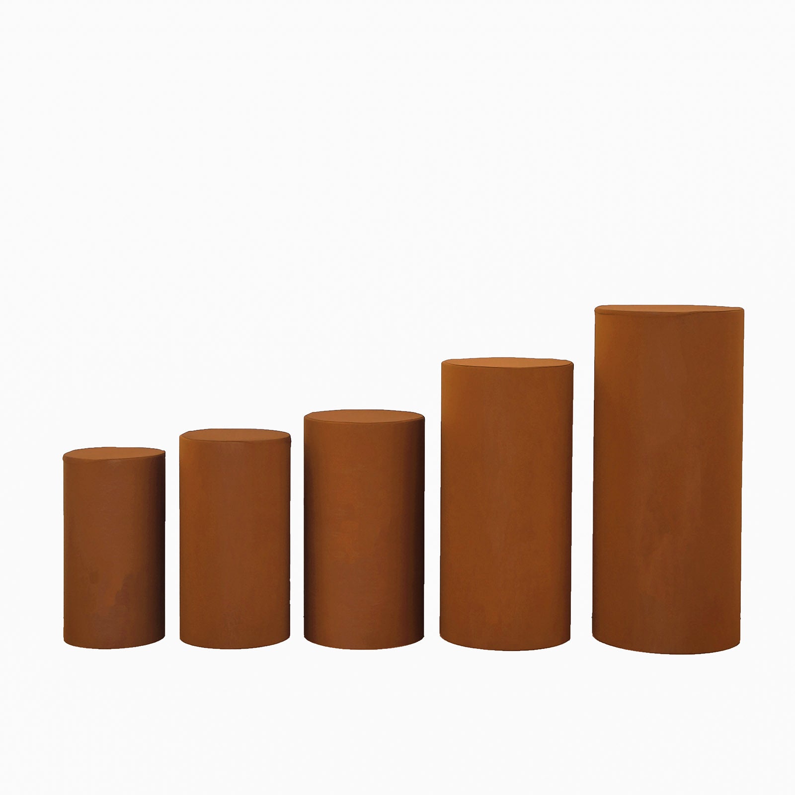 Cinnamon brown stretchable pedestal stand covers set of 5.