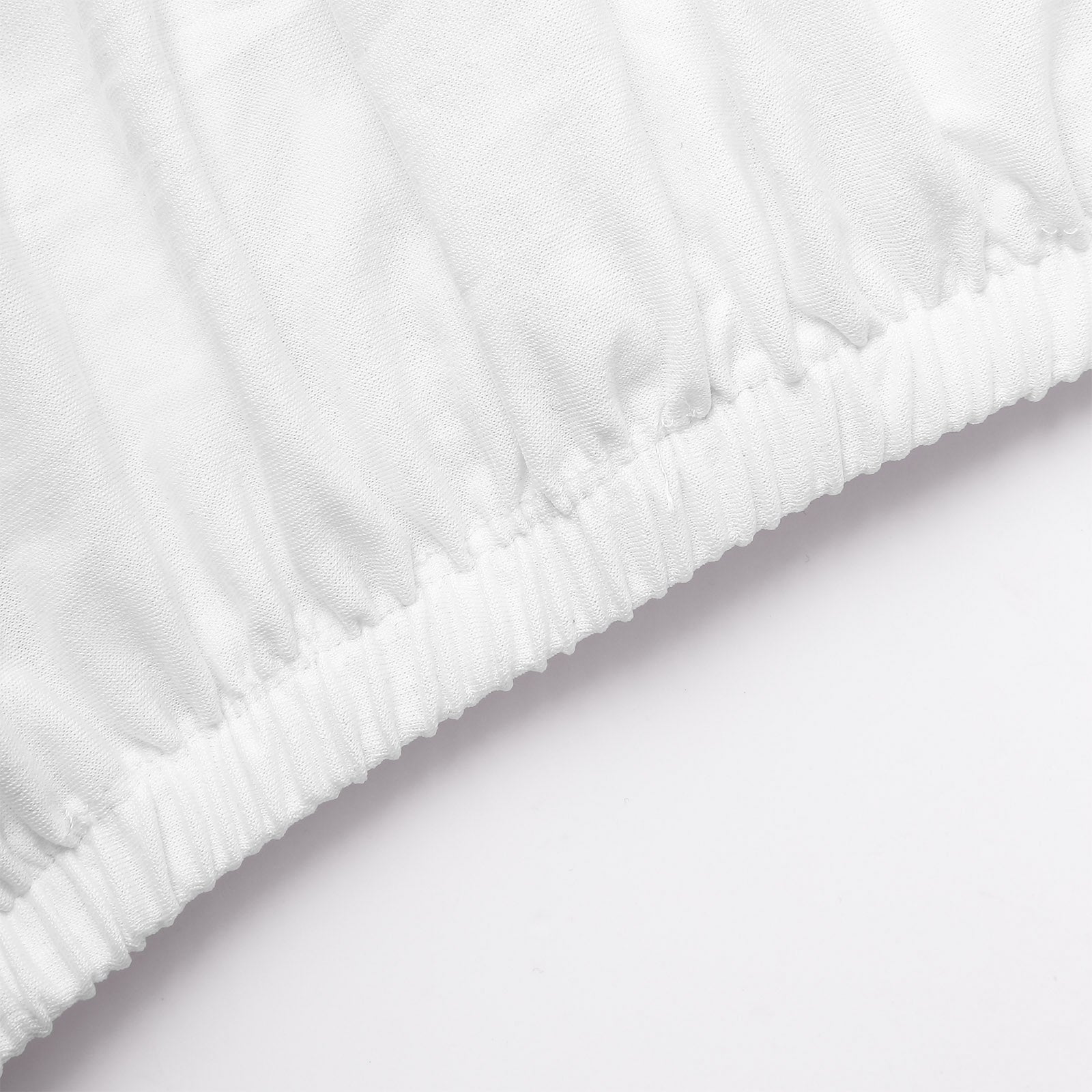 White spandex pedestal stand cover, stretchable and fitted for pillar props.